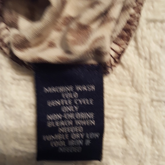 Chaps 2pc leopard print top & brown ruffled skirt - Picture 5 of 5